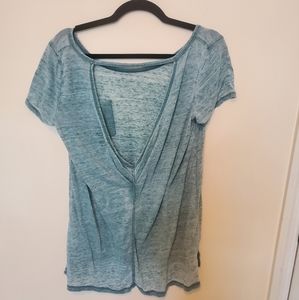 ‼️LAST CALL‼️ American eagle open back oversized tee, small blue green